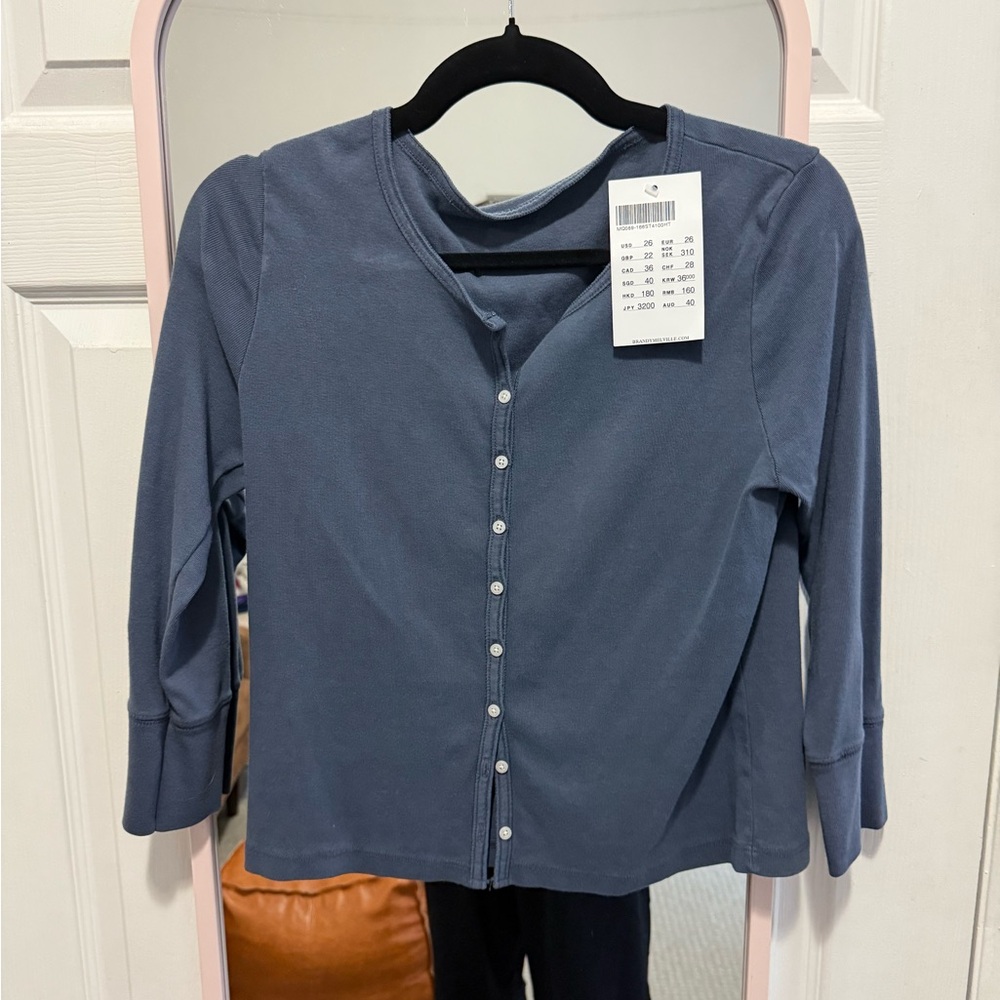RARE Brandy Melville Slate Blue Top